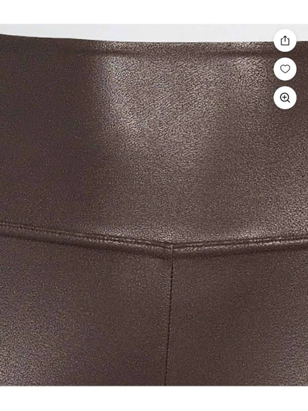 Time and Tru women Faux Leather Leggings Brown Size X-Large - Picture 3 of 5